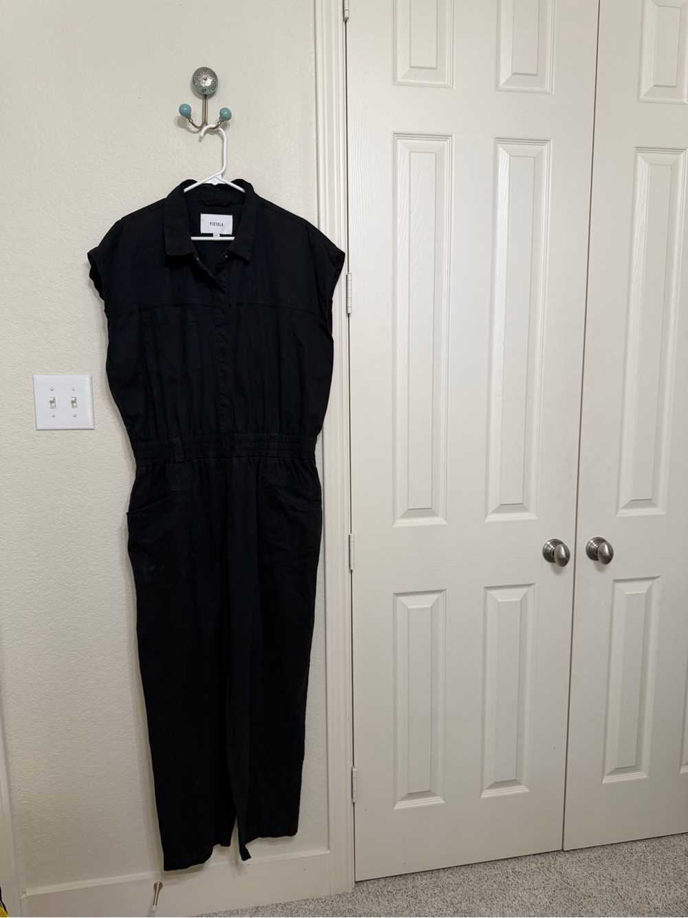 Pistola Black Sleeveless Jumpsuit